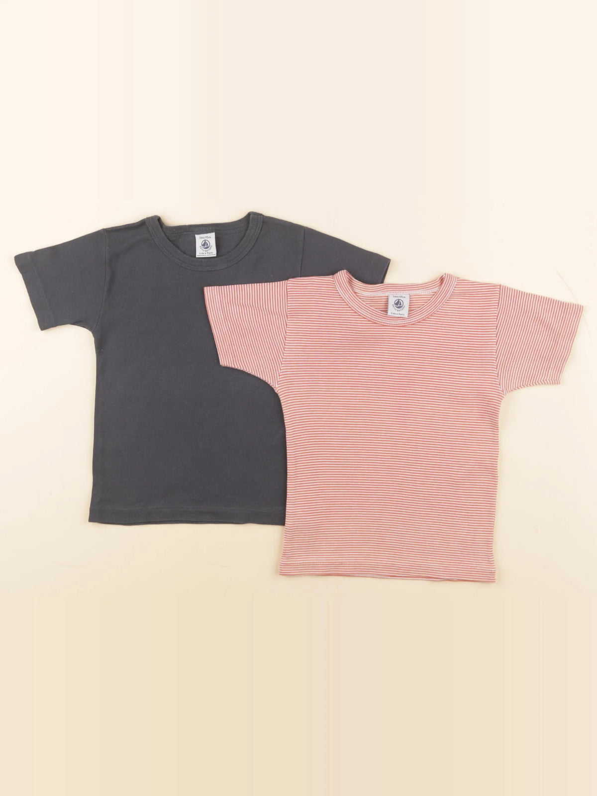 Petit Bateau - lot de 2 tee-shirts multicolore - 3 ans
