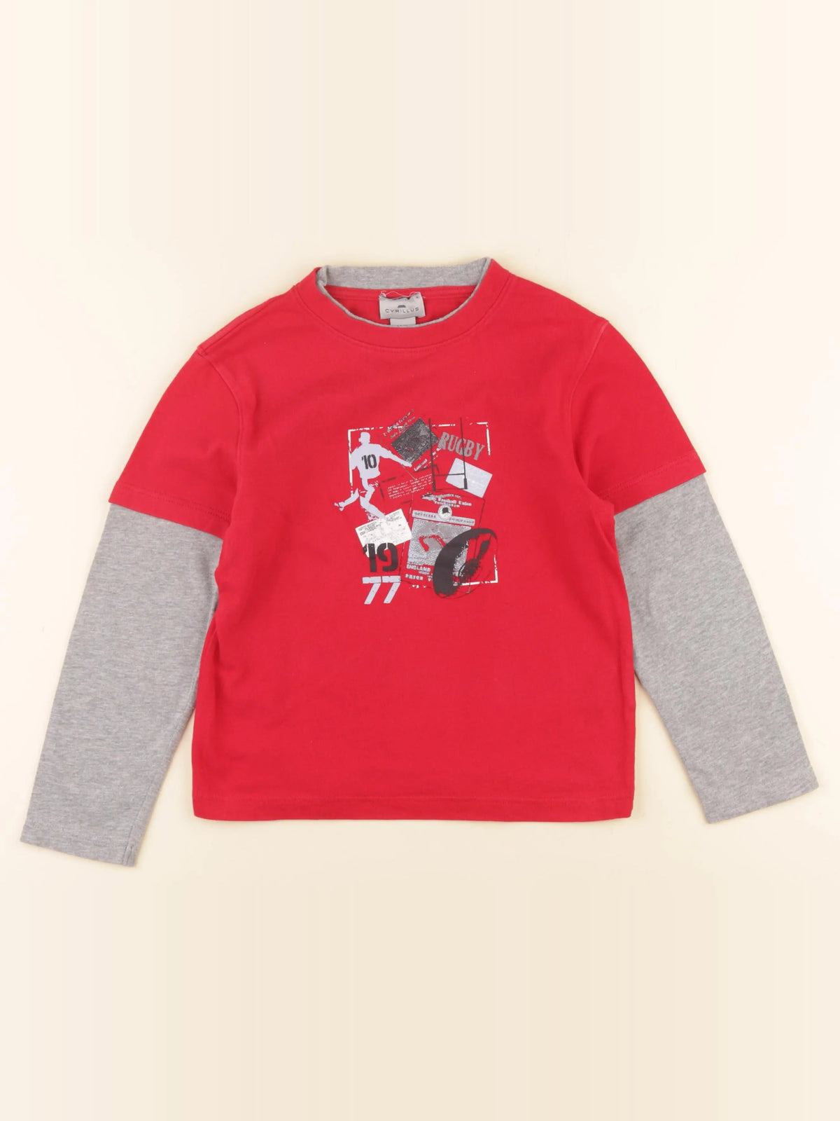 Cyrillus - tee-shirt rouge - 6 ans