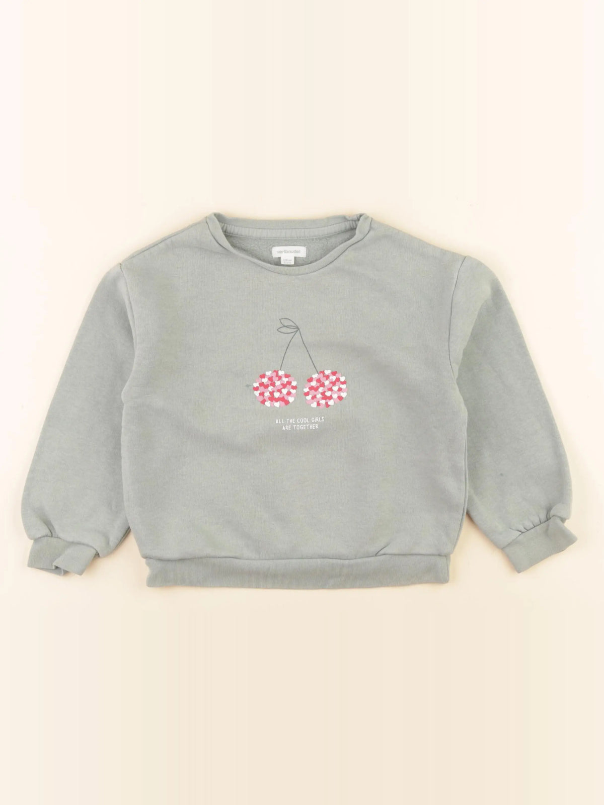 Vertbaudet - sweat vert - 6 ans