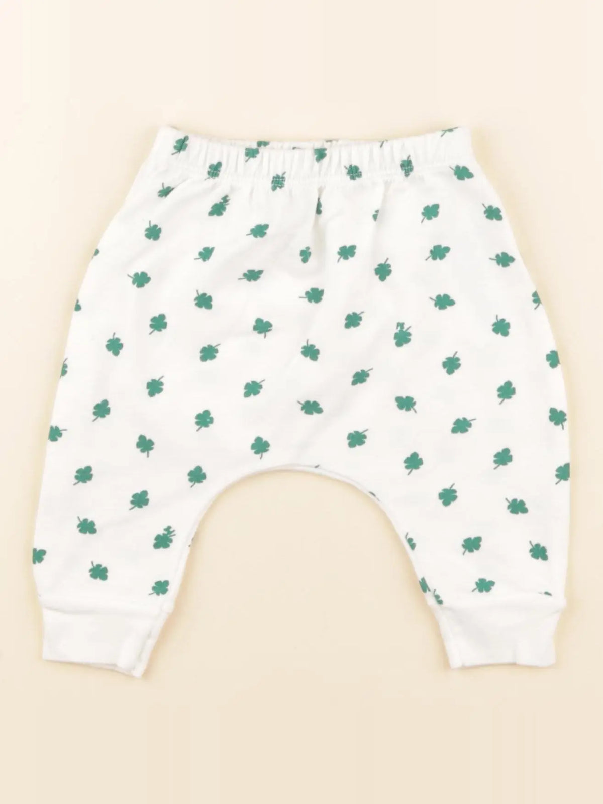 Petit Bateau - legging blanc, vert - 3 mois