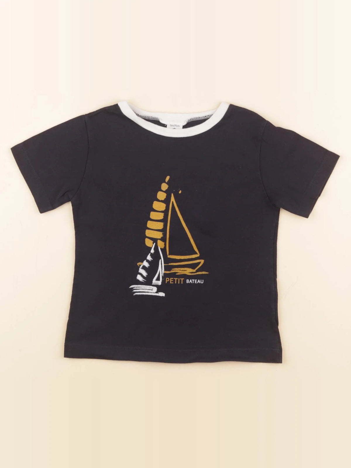 Petit Bateau - tee-shirt bleu - 3 ans