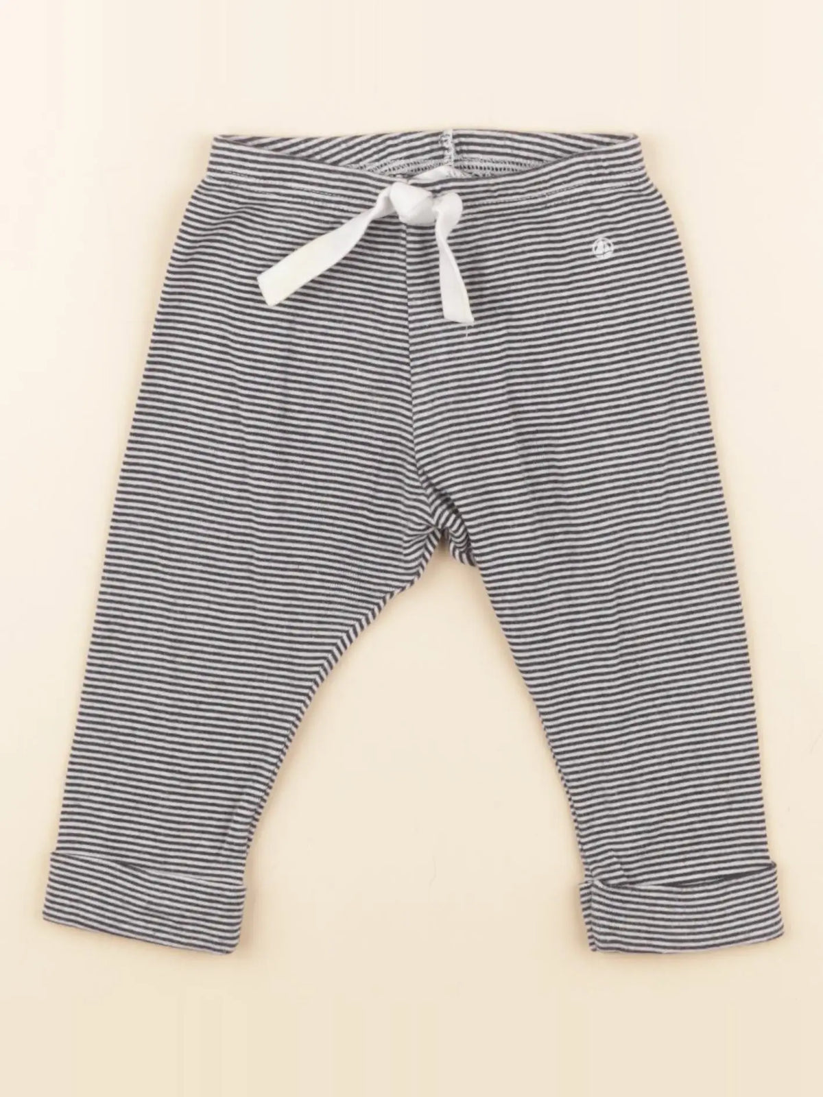 Petit Bateau - legging bleu, blanc - 6 mois