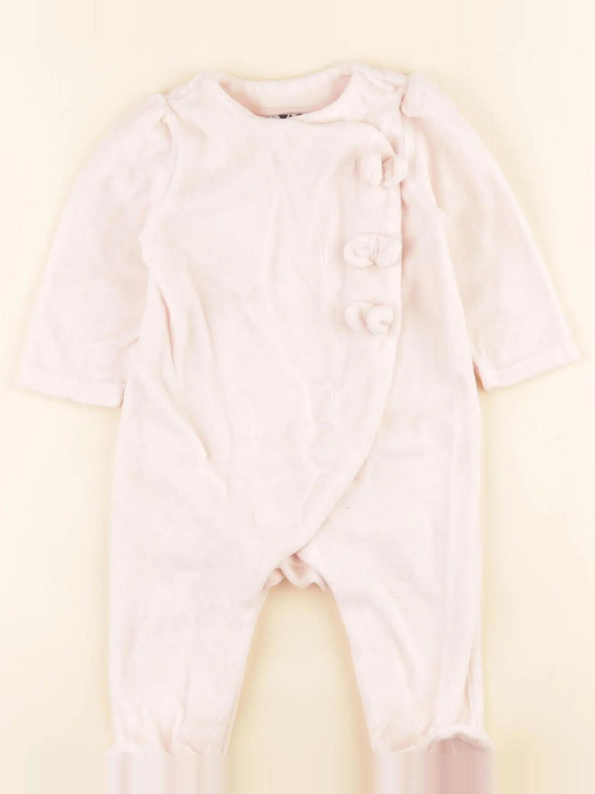 Tape à l'oeil - pyjama velours rose - 6 mois