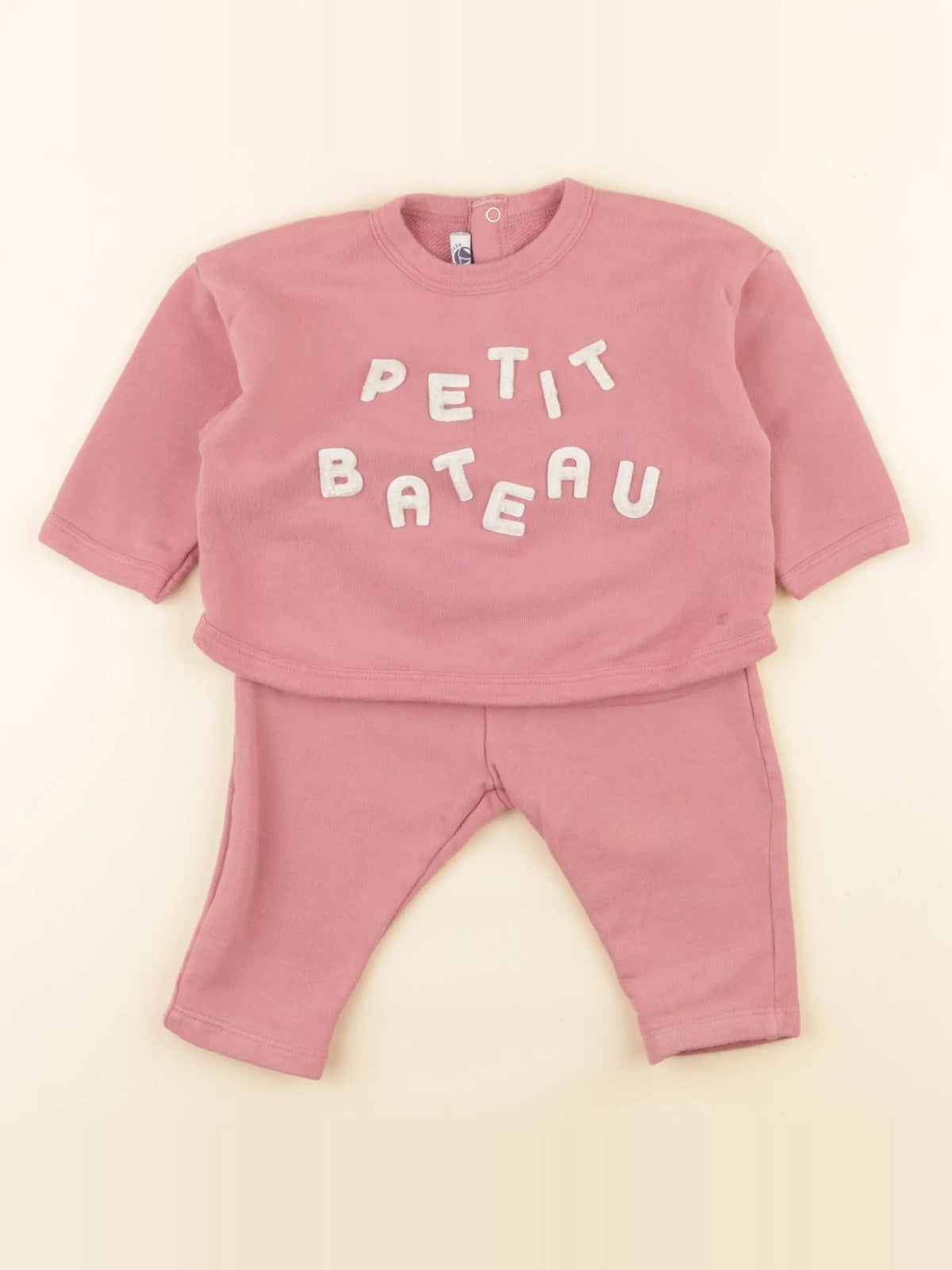 Petit Bateau - ensemble rose - 6 mois