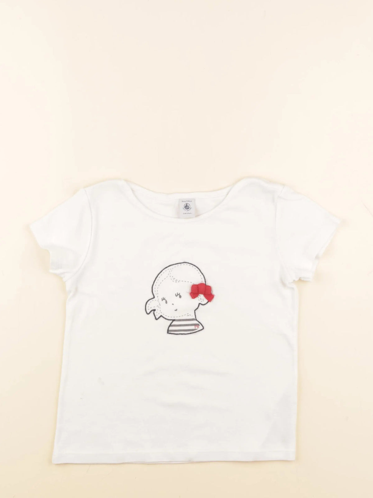Petit Bateau - tee-shirt blanc - 6 ans