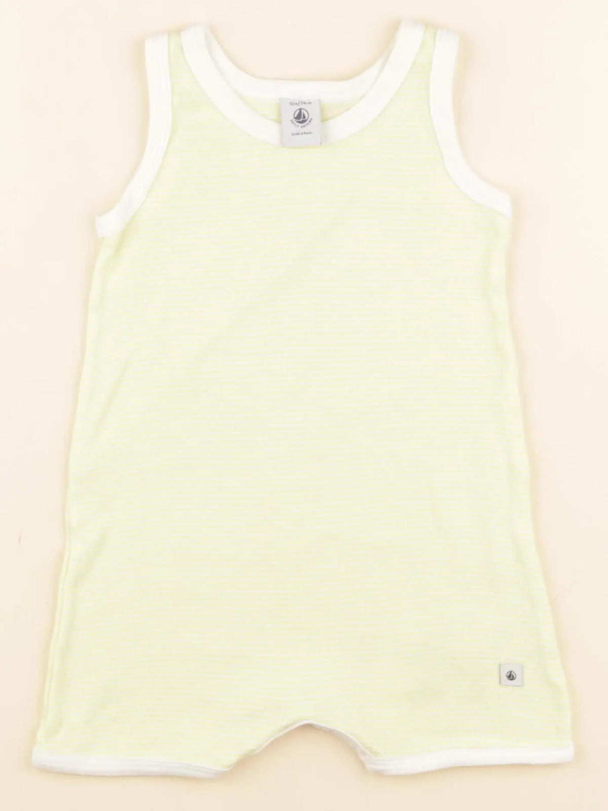 Petit Bateau - combinaison jaune - 12 mois