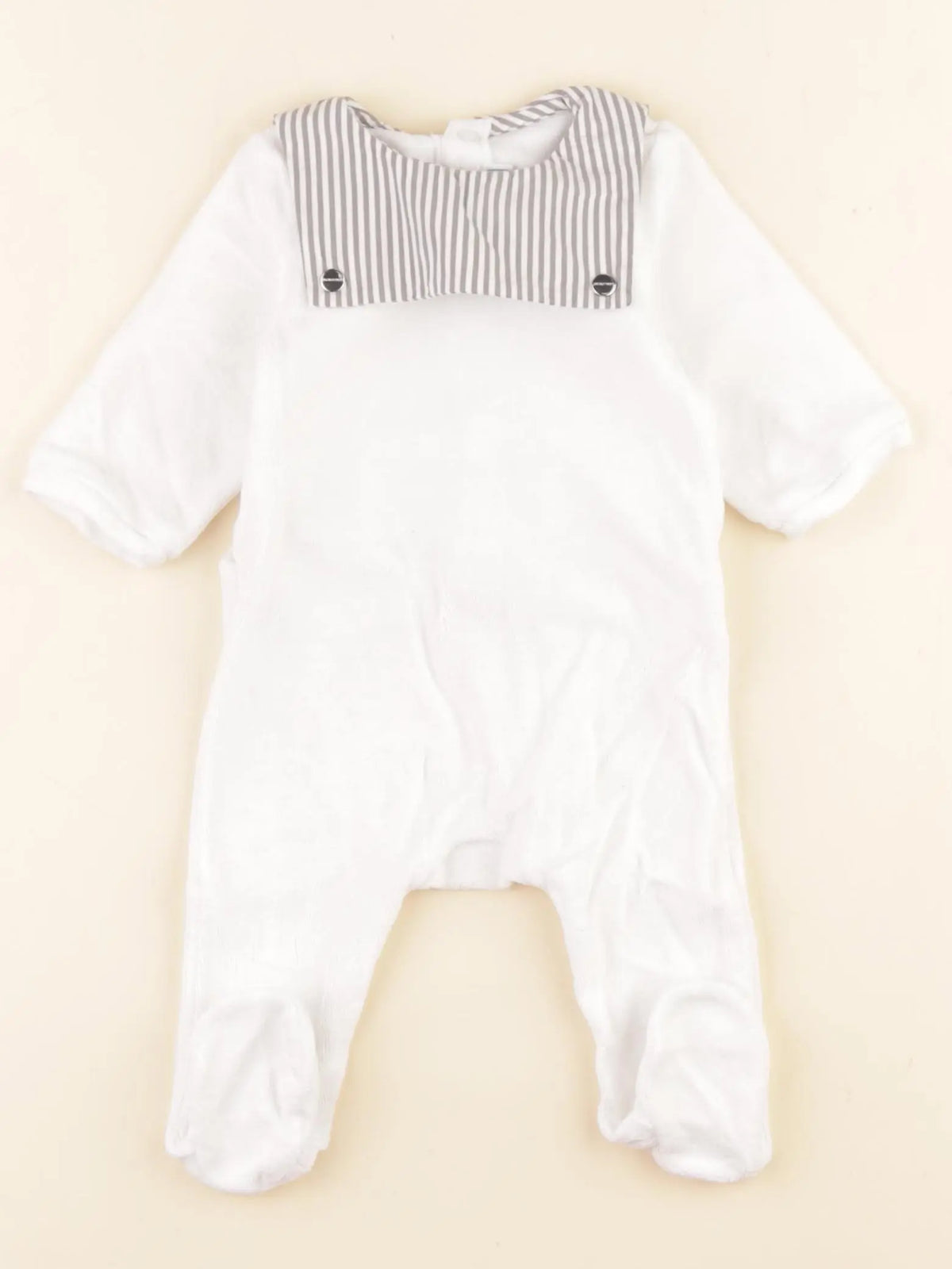 Jacadi - pyjama velours blanc - 3 mois