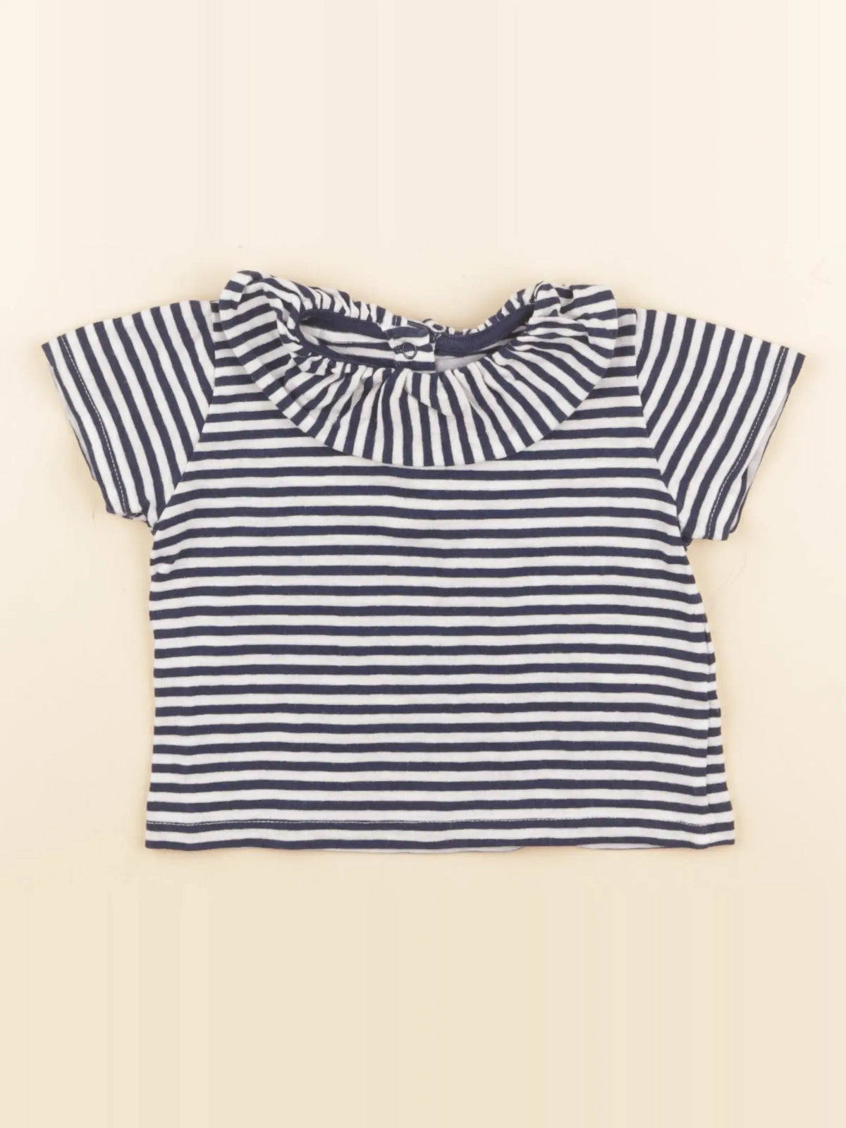 Petit Bateau - tee-shirt bleu - 6 mois