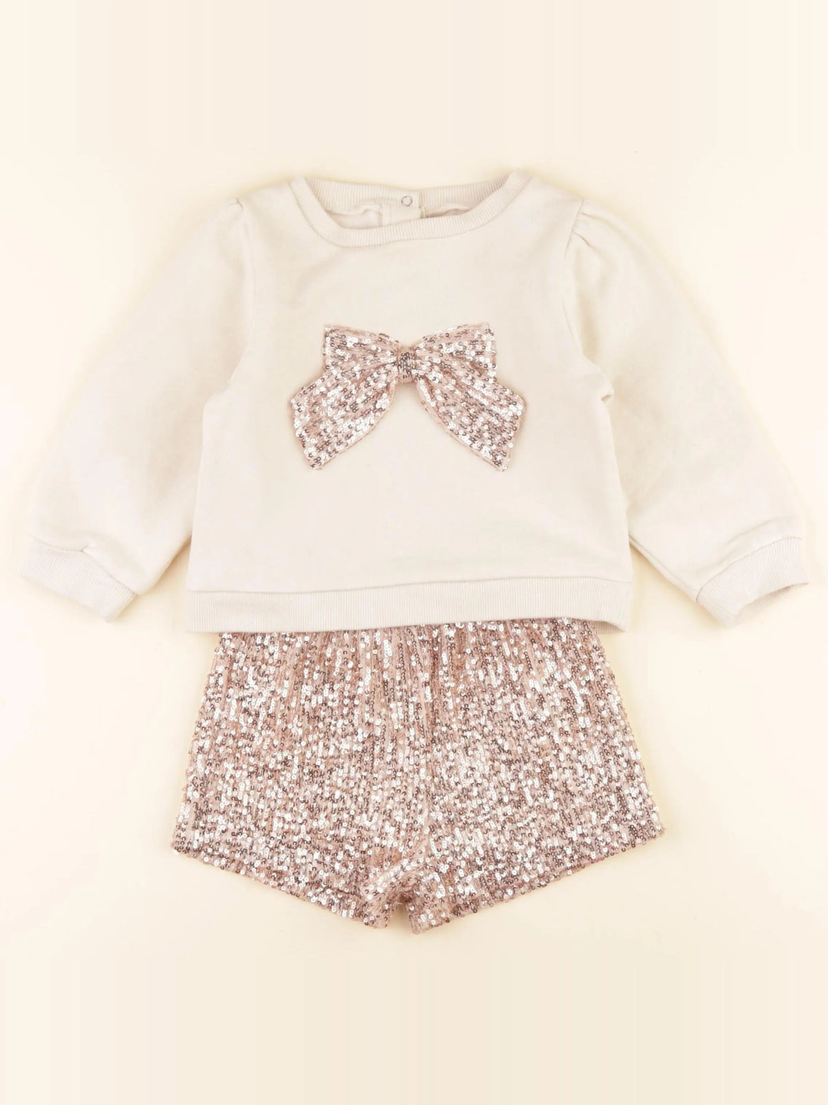 Vertbaudet - ensemble beige - 24 mois