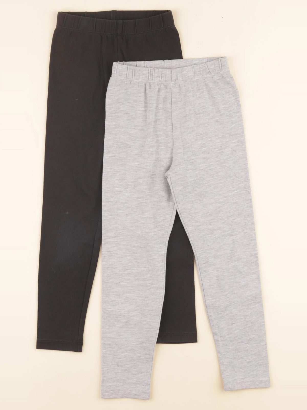 Vertbaudet - lot de 2 leggings gris, noir - 4 ans