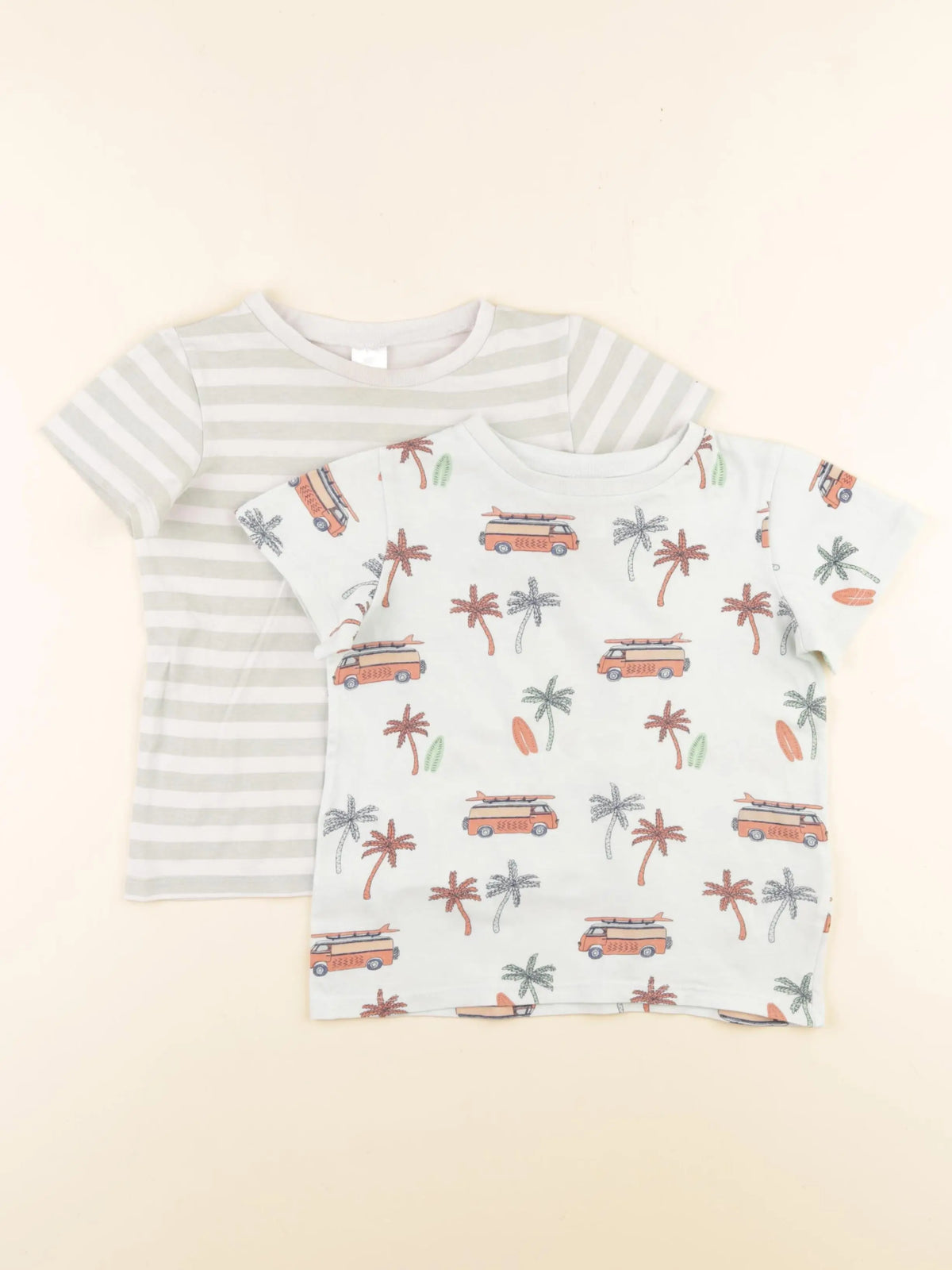 H&M - lot de 2 tee-shirts vert - 18/24 mois