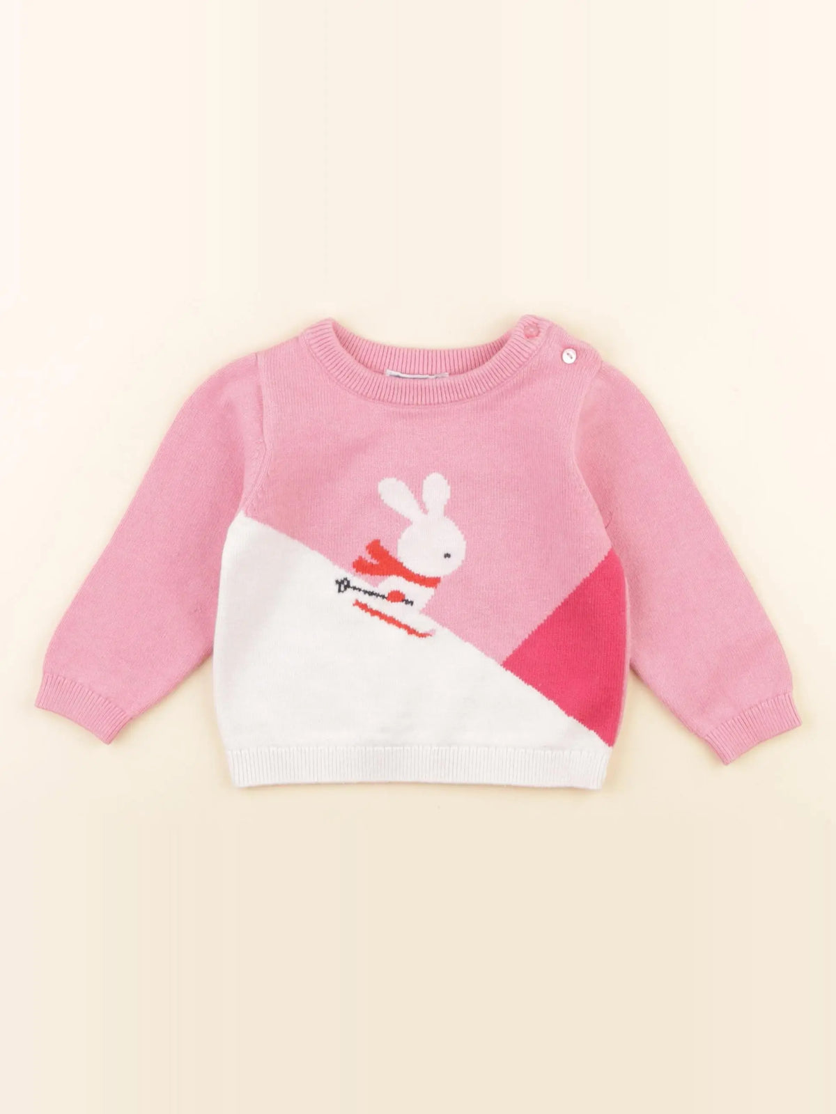 Jacadi - pull rose - 12 mois