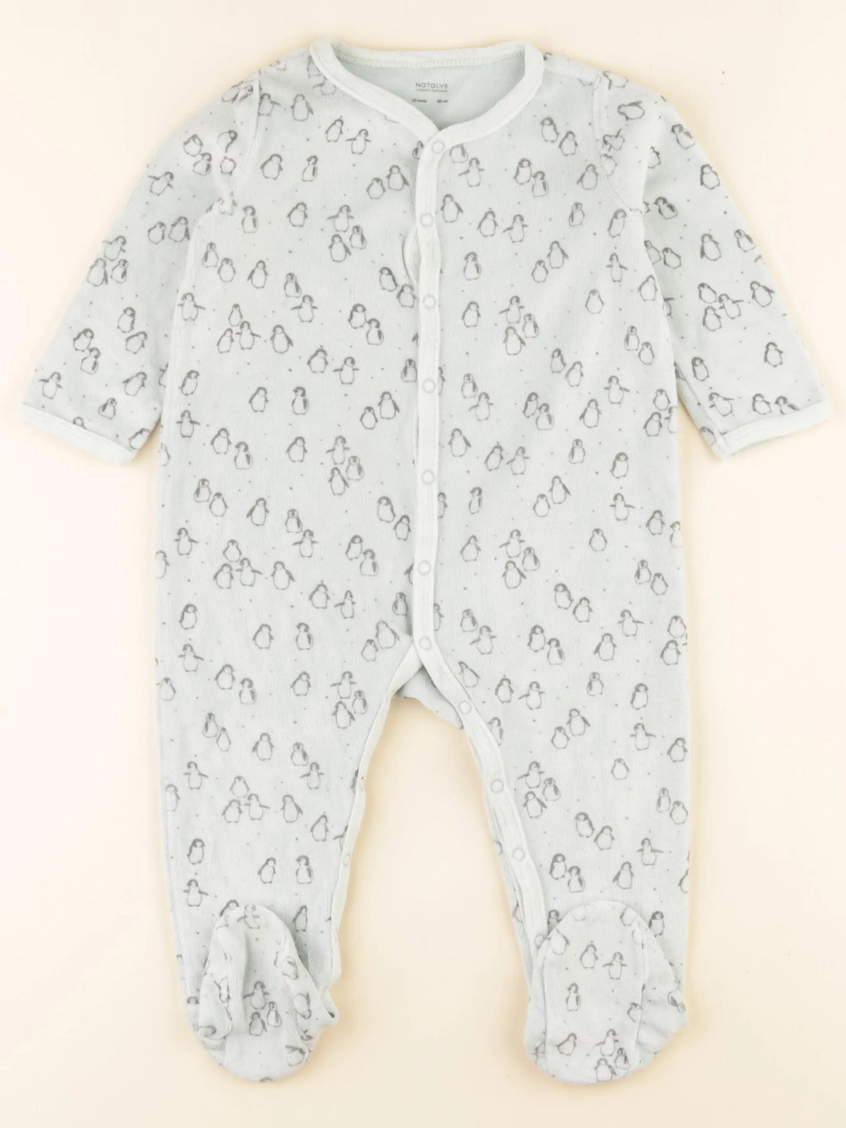 Natalys - pyjama velours vert - 18 mois