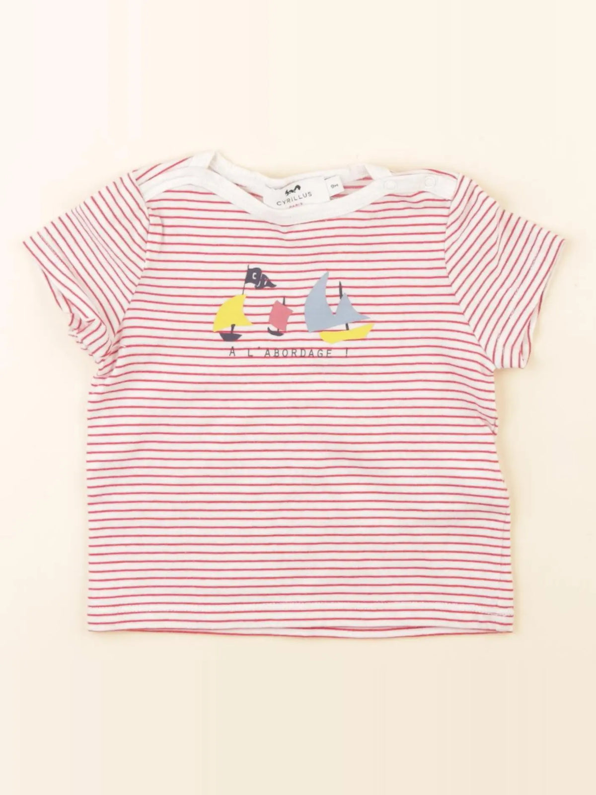 Cyrillus - tee-shirt rouge - 9 mois