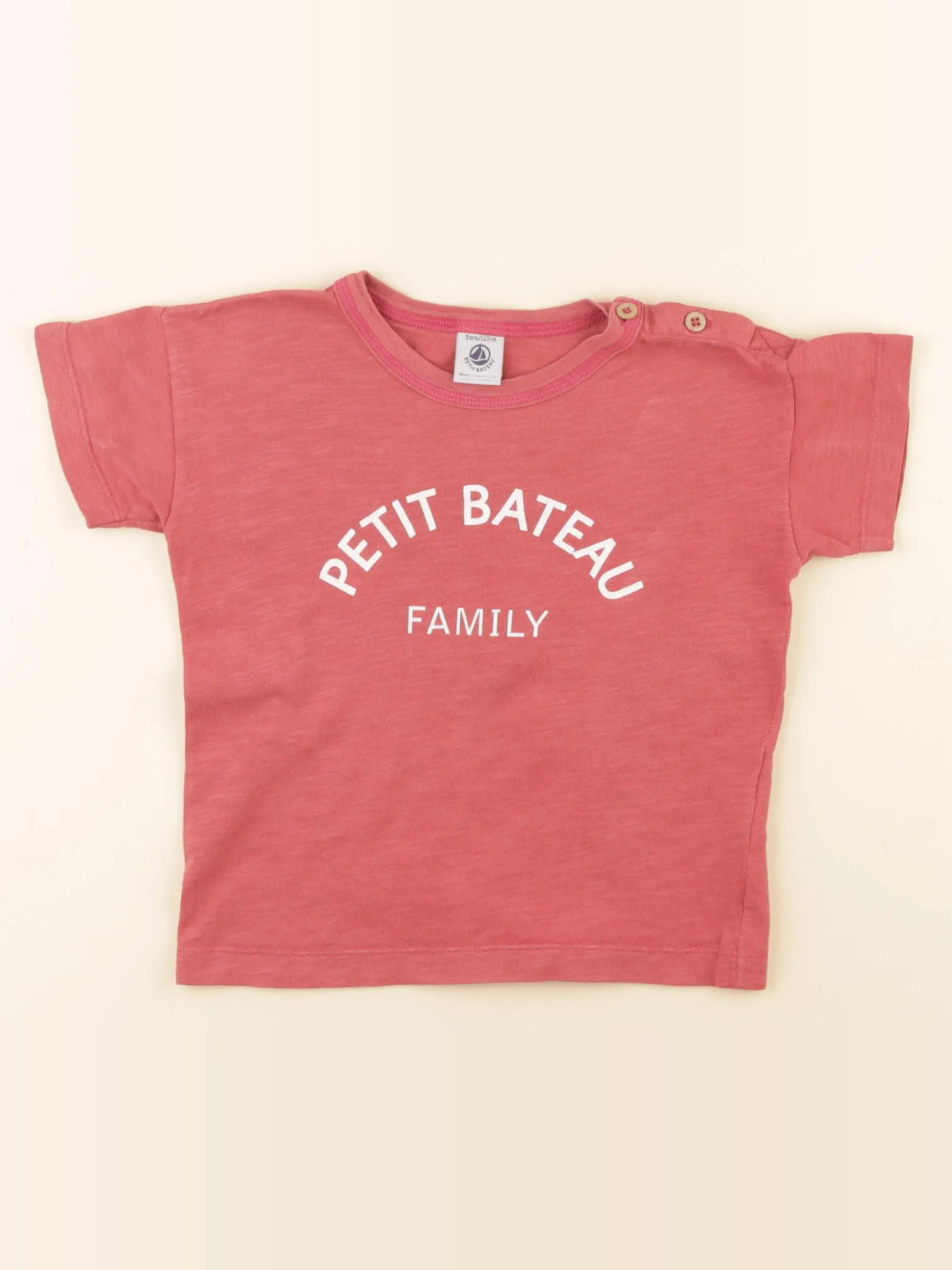 Petit Bateau - tee-shirt rouge - 5 ans