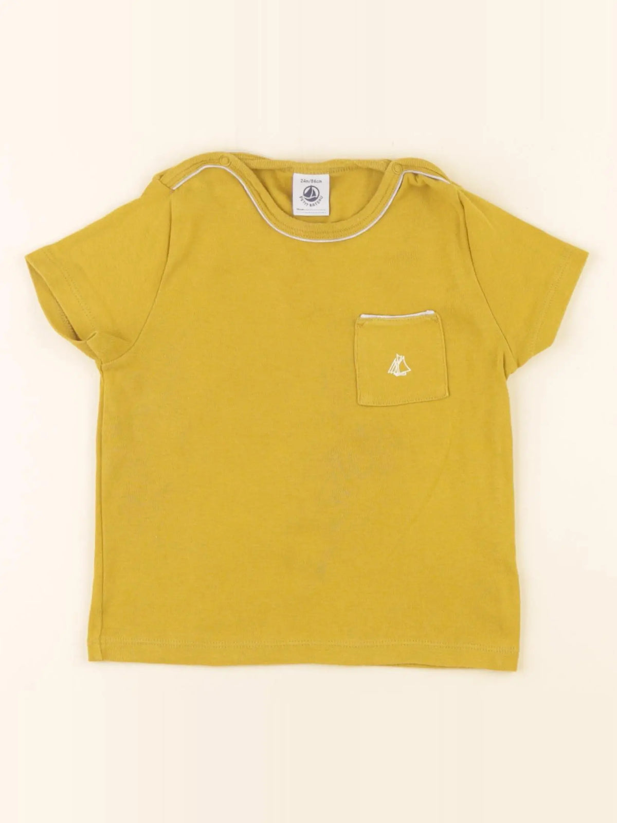 Petit Bateau - tee-shirt jaune - 24 mois
