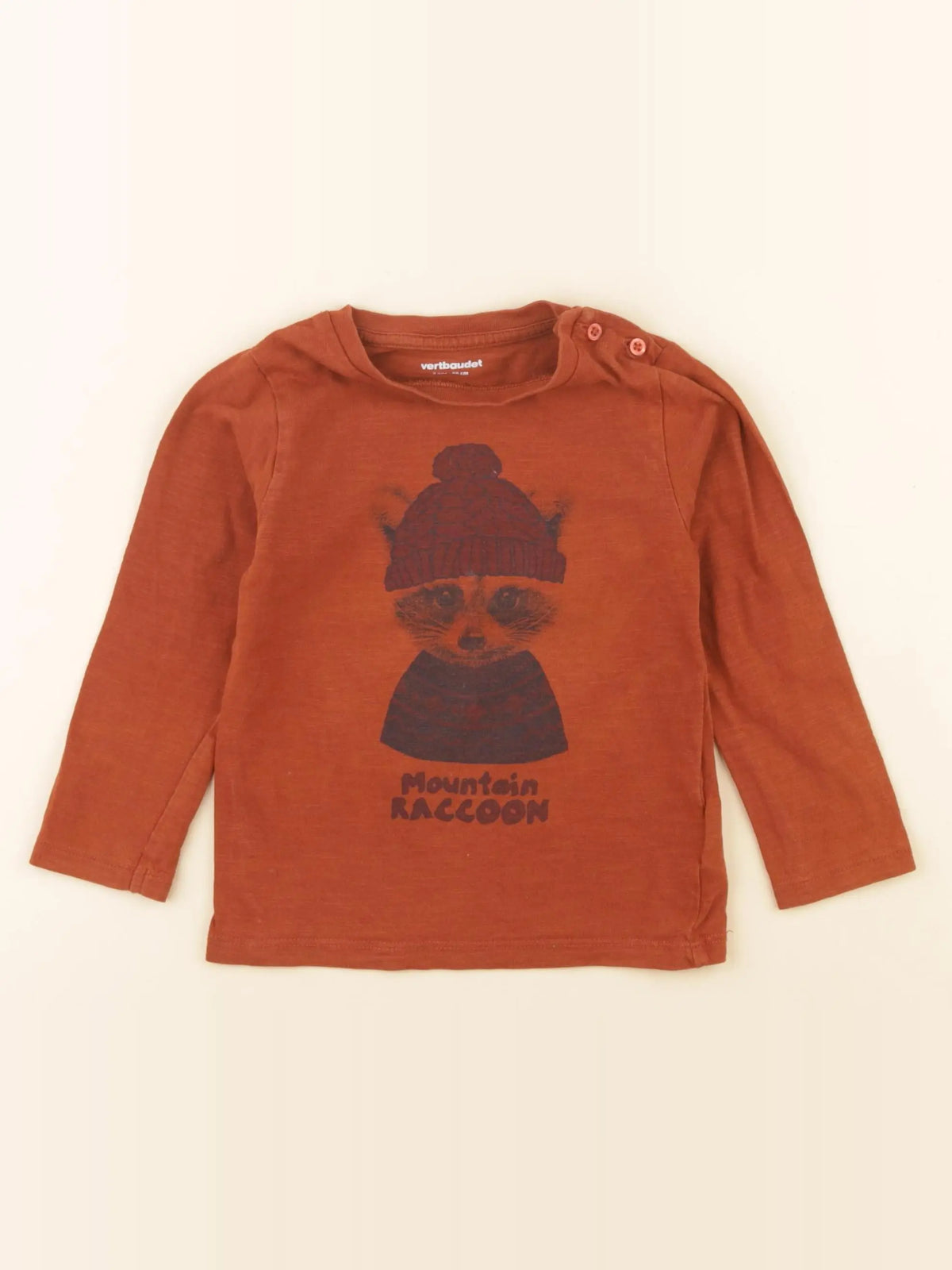 Vertbaudet - tee-shirt marron - 2 ans