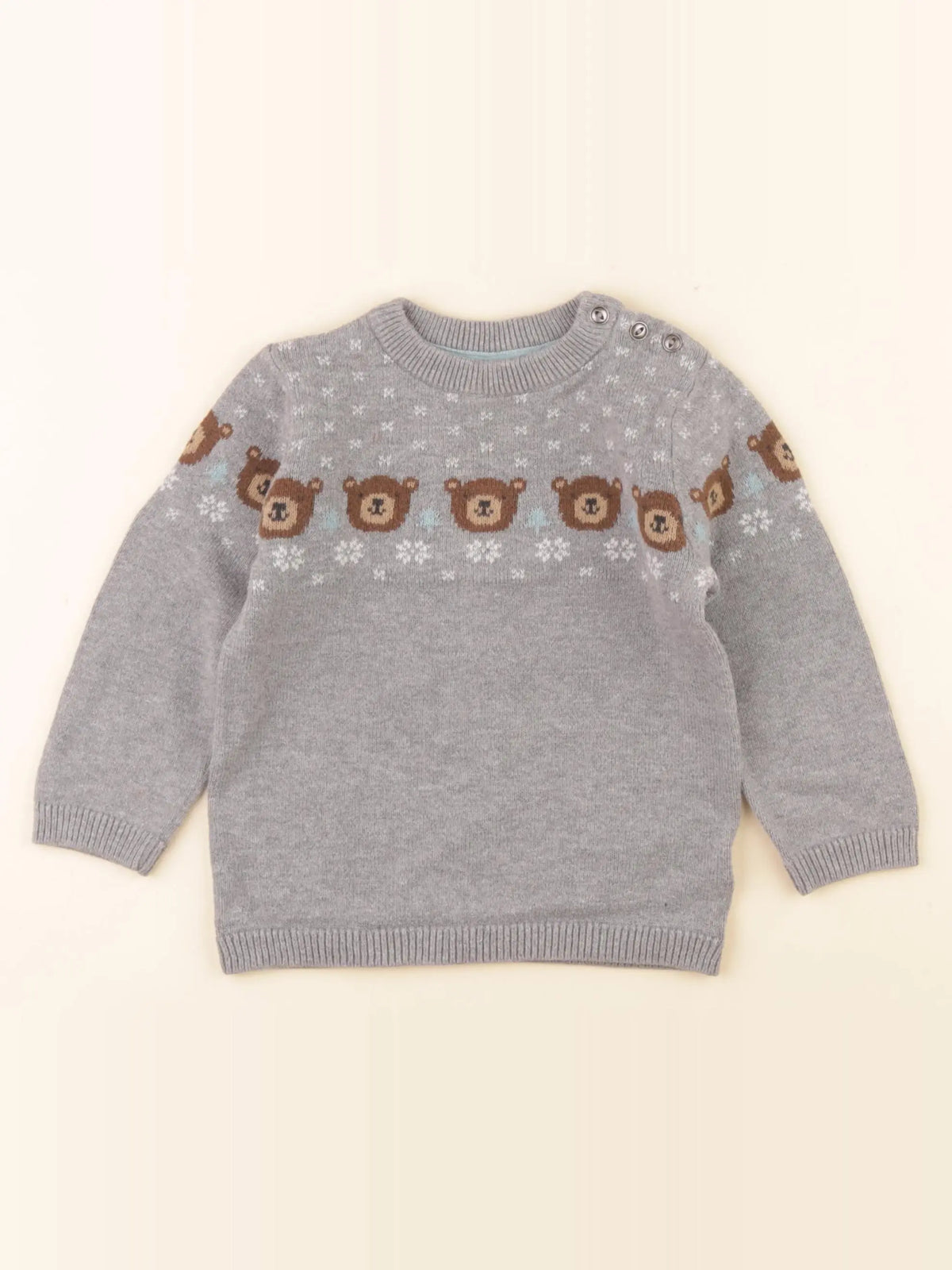 H&M - pull gris - 12/18 mois
