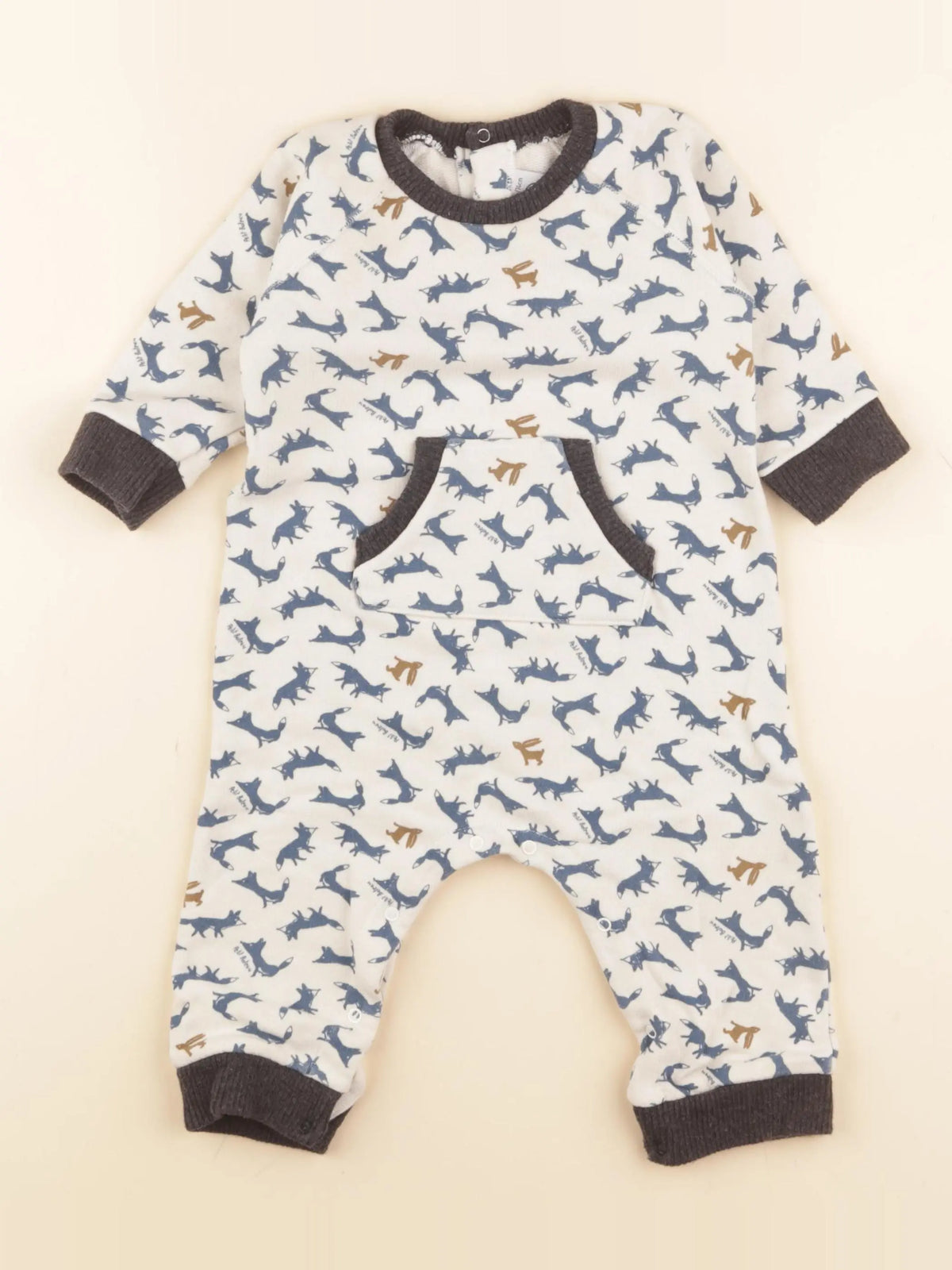 Petit Bateau - combinaison bleu - 12 mois