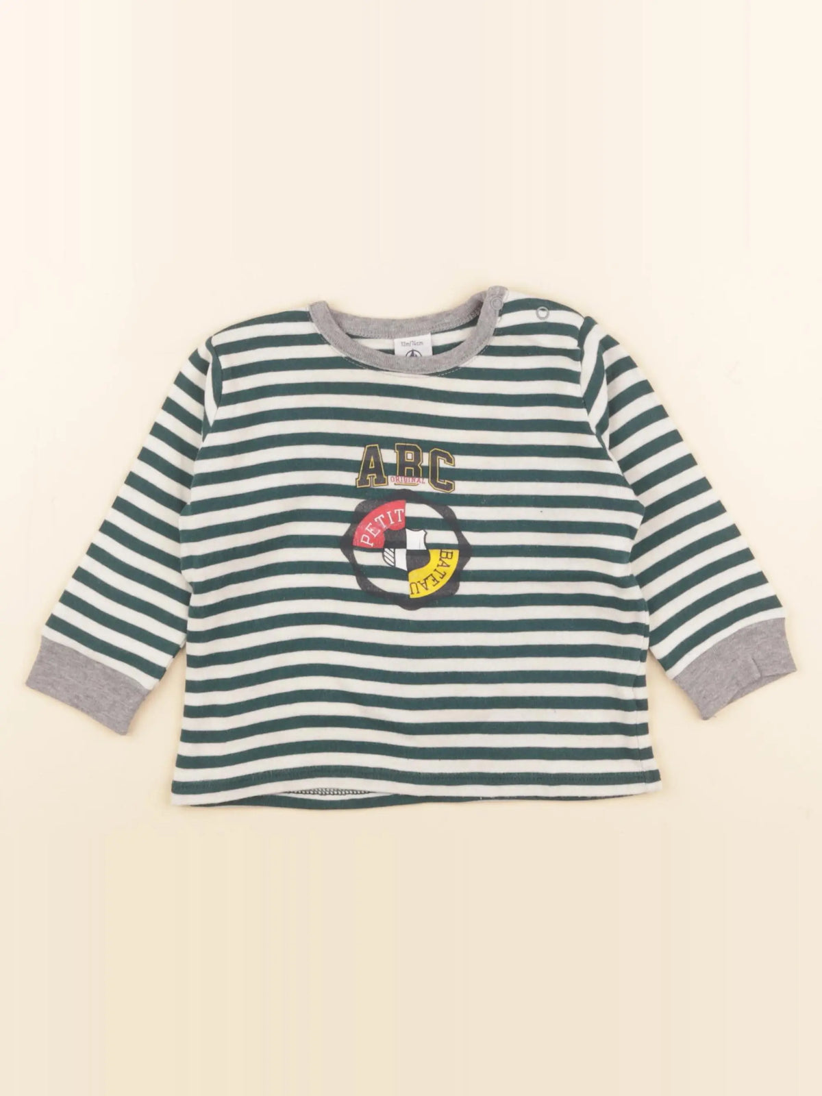 Petit Bateau - tee-shirt vert - 12 mois