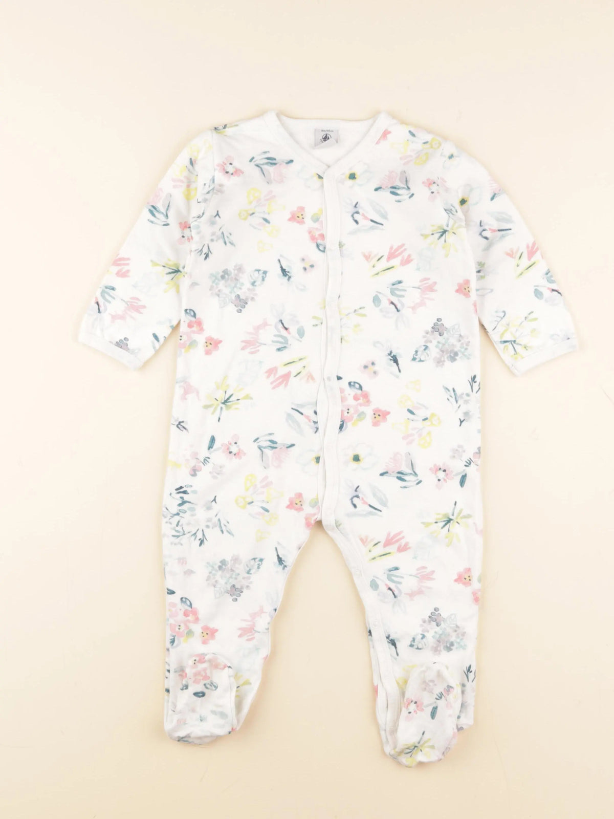 Petit Bateau - pyjama coton blanc, multicolore - 18 mois