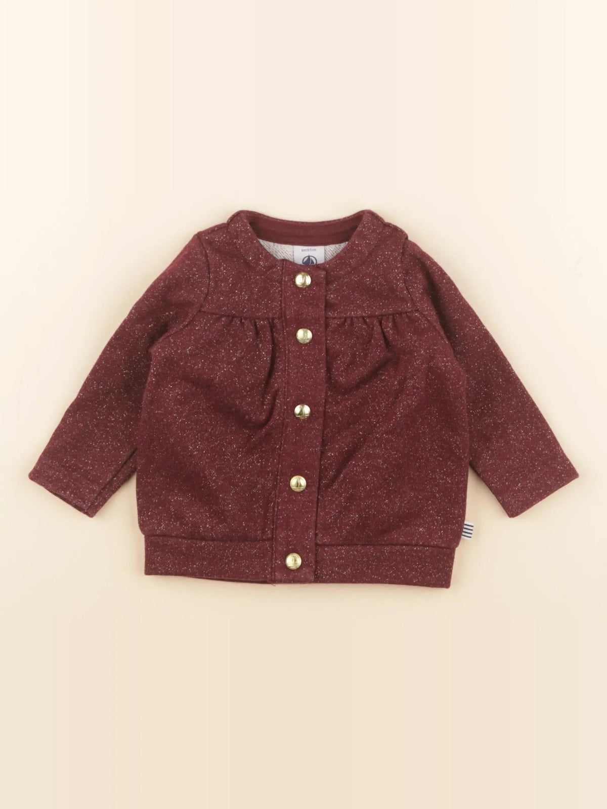 Petit Bateau - sweat rouge - 6 mois
