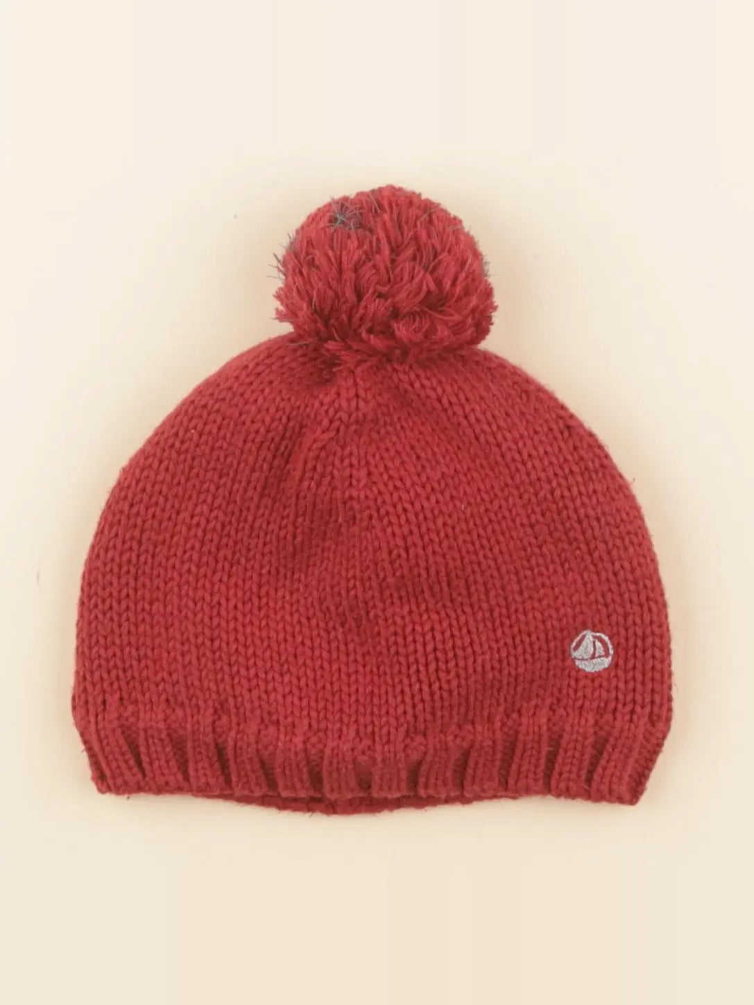 Petit Bateau - bonnet rouge - 1 an à 2 ans