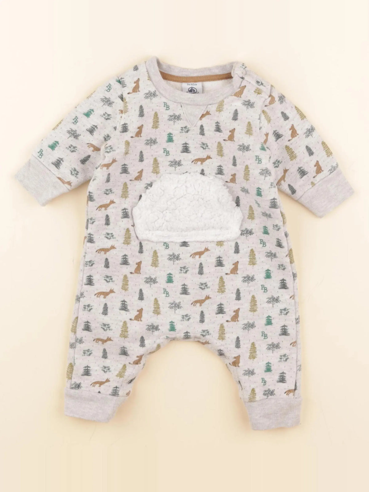 Petit Bateau - combinaison gris - 3 mois