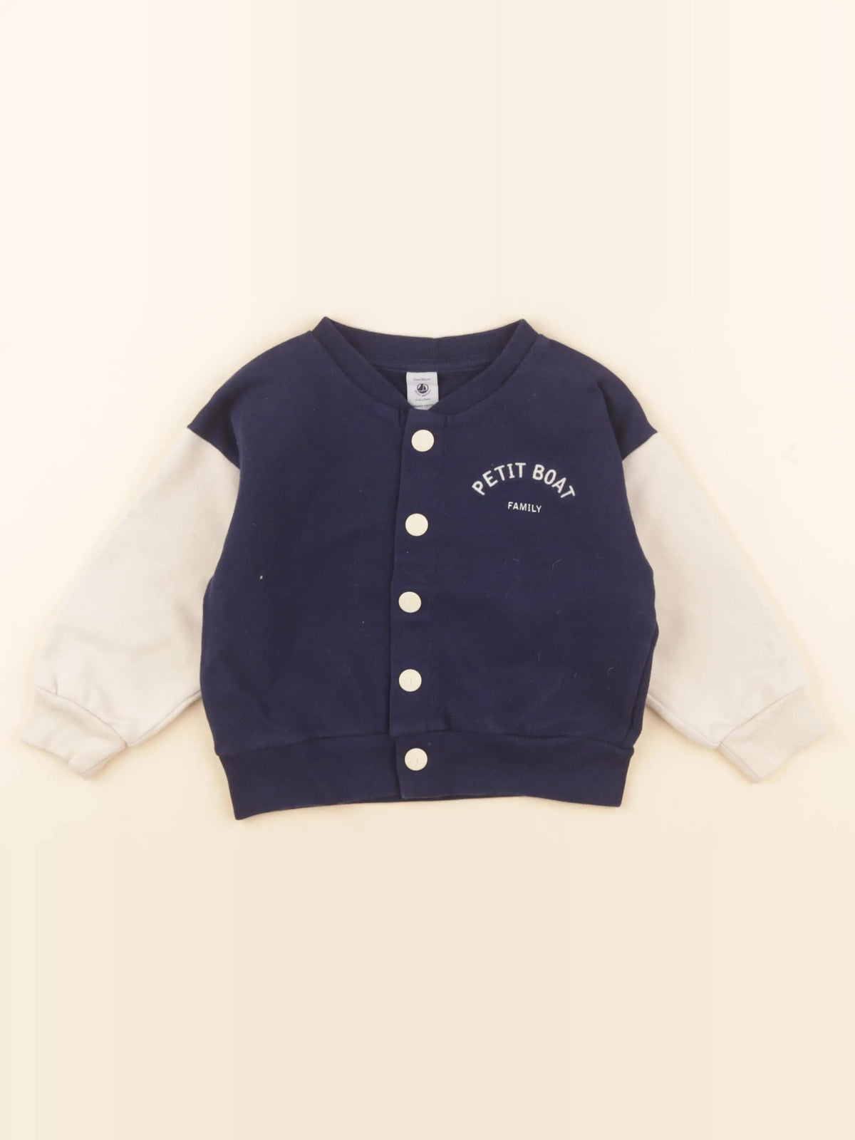 Petit Bateau - sweat bleu - 24 mois