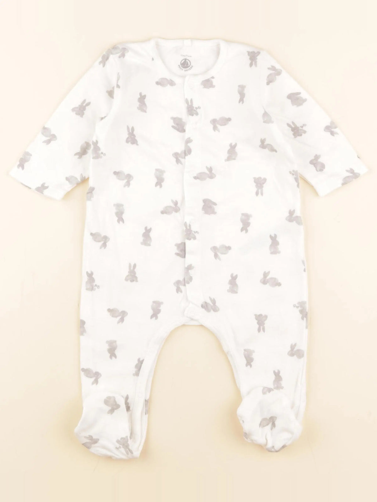 Petit Bateau - pyjama coton gris - 12 mois
