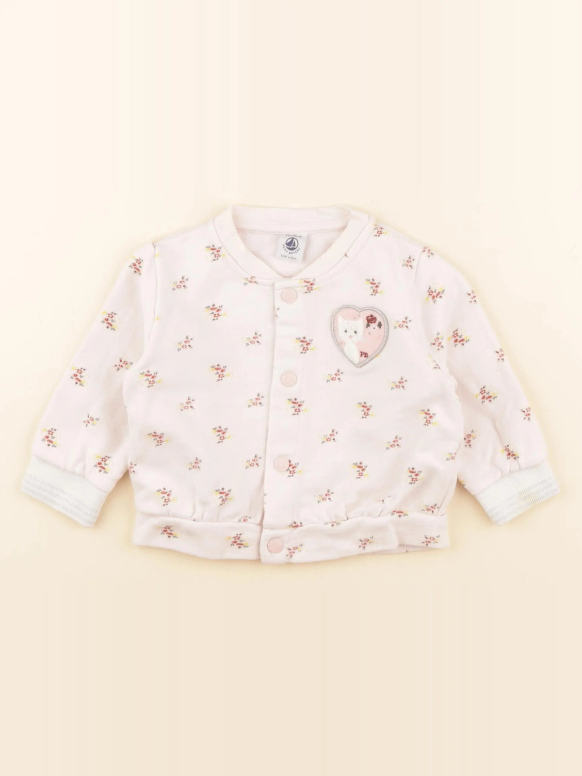 Petit Bateau - sweat rose - 12 mois