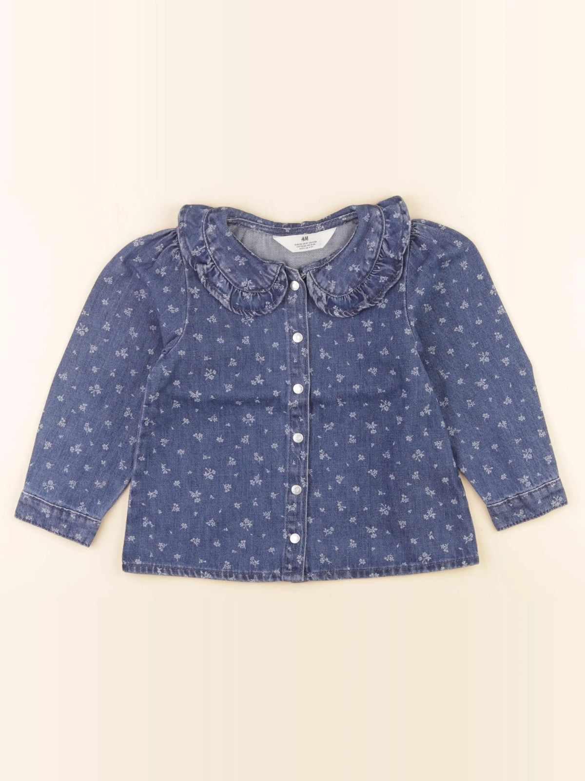 H&M - blouse bleu - 4/5 ans
