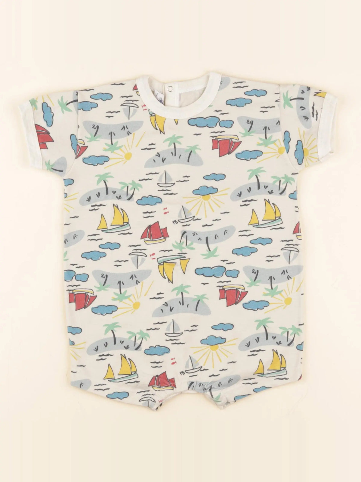 Petit Bateau - combinaison beige - 6 mois