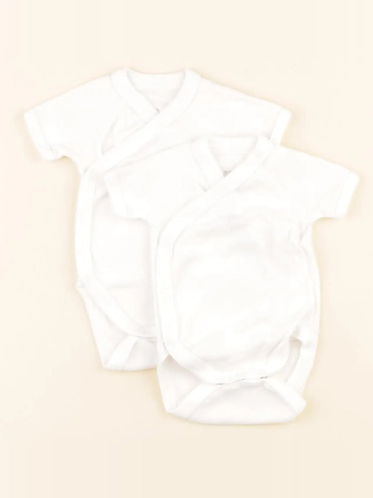 Petit Bateau - lot de 2 bodies en coton blanc - 0 mois