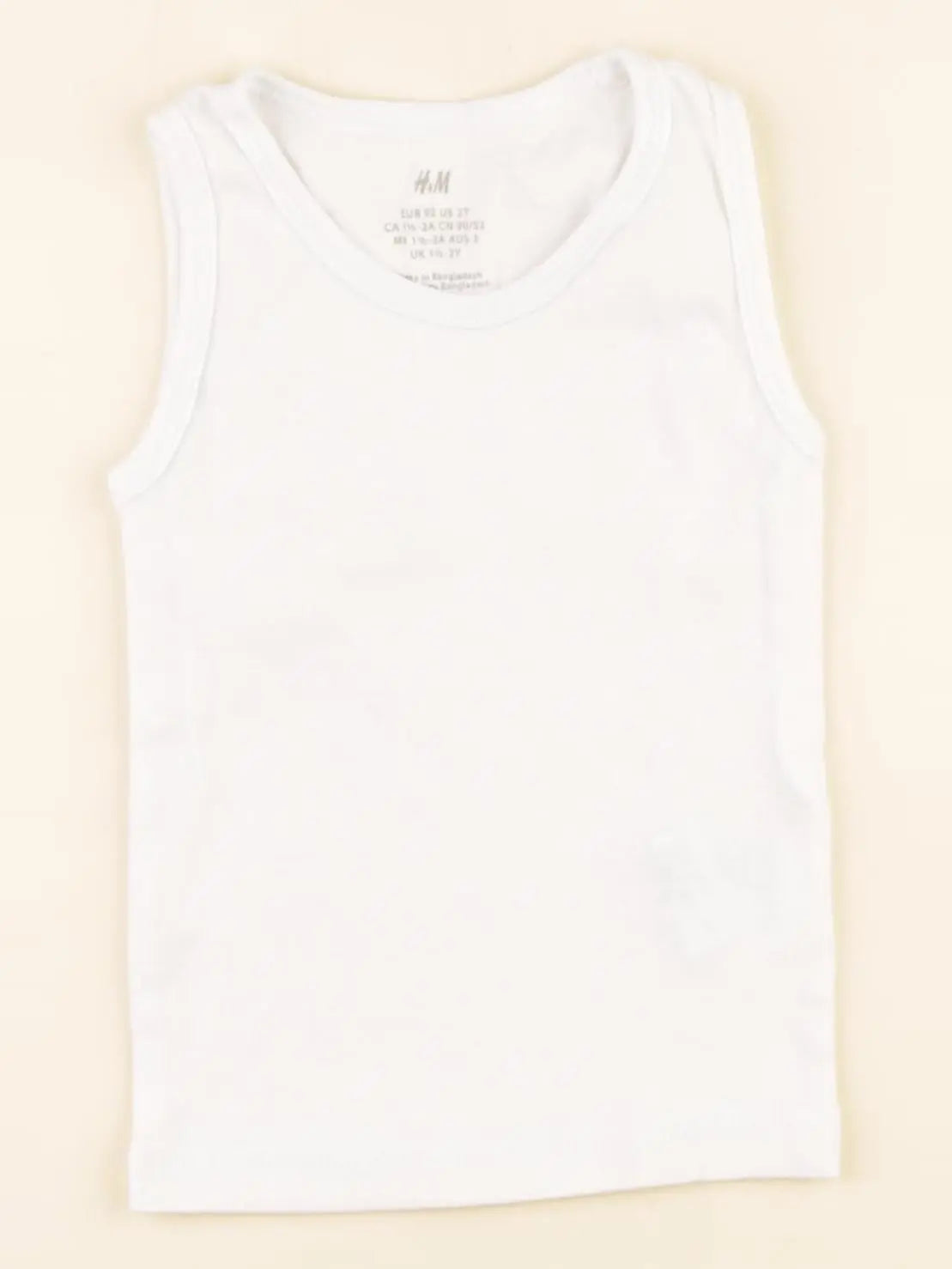 H&M - débardeur blanc - 18/24 mois