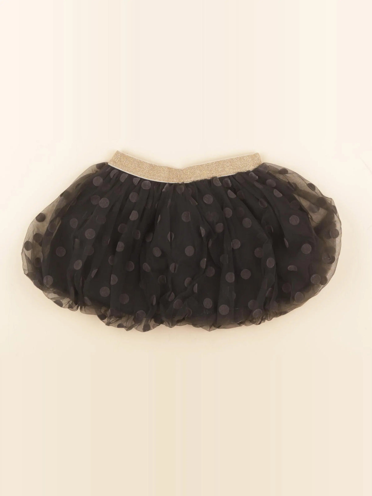 Petit Bateau - jupe or, noir - 3 ans