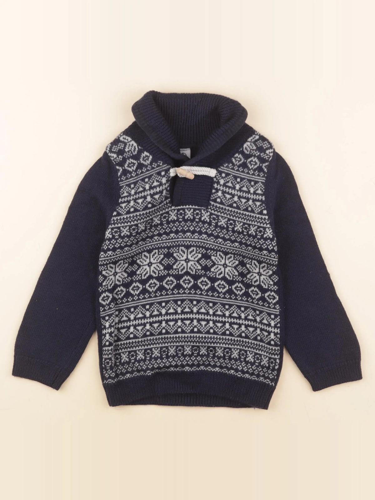 Petit Bateau - pull bleu - 5 ans