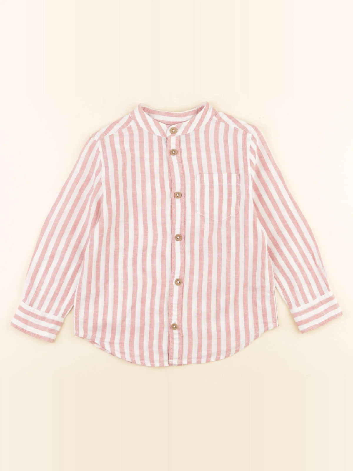 Monoprix - chemise blanc, rose - 4 ans