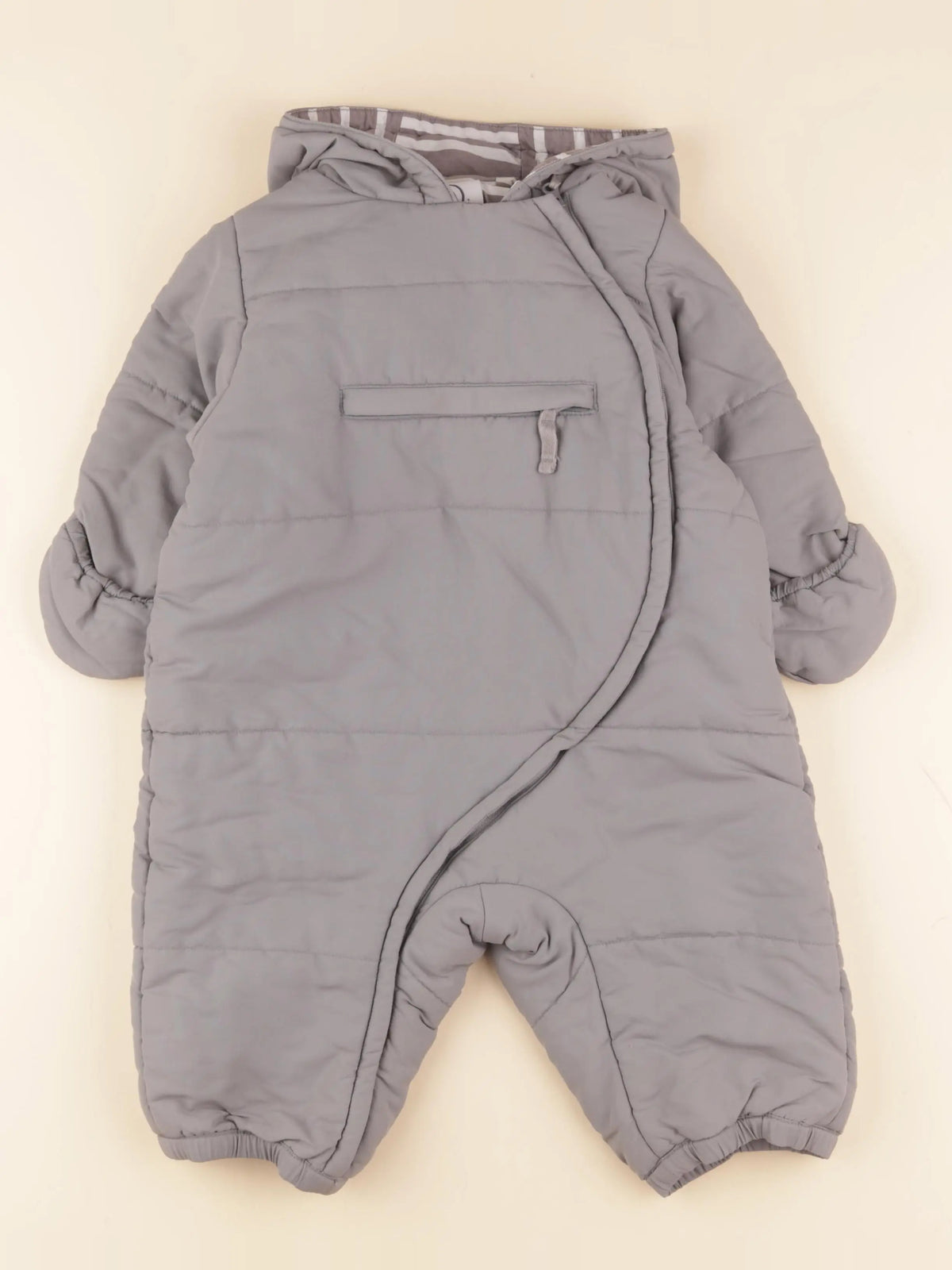 Petit Bateau - combi-pilote gris - 18 mois