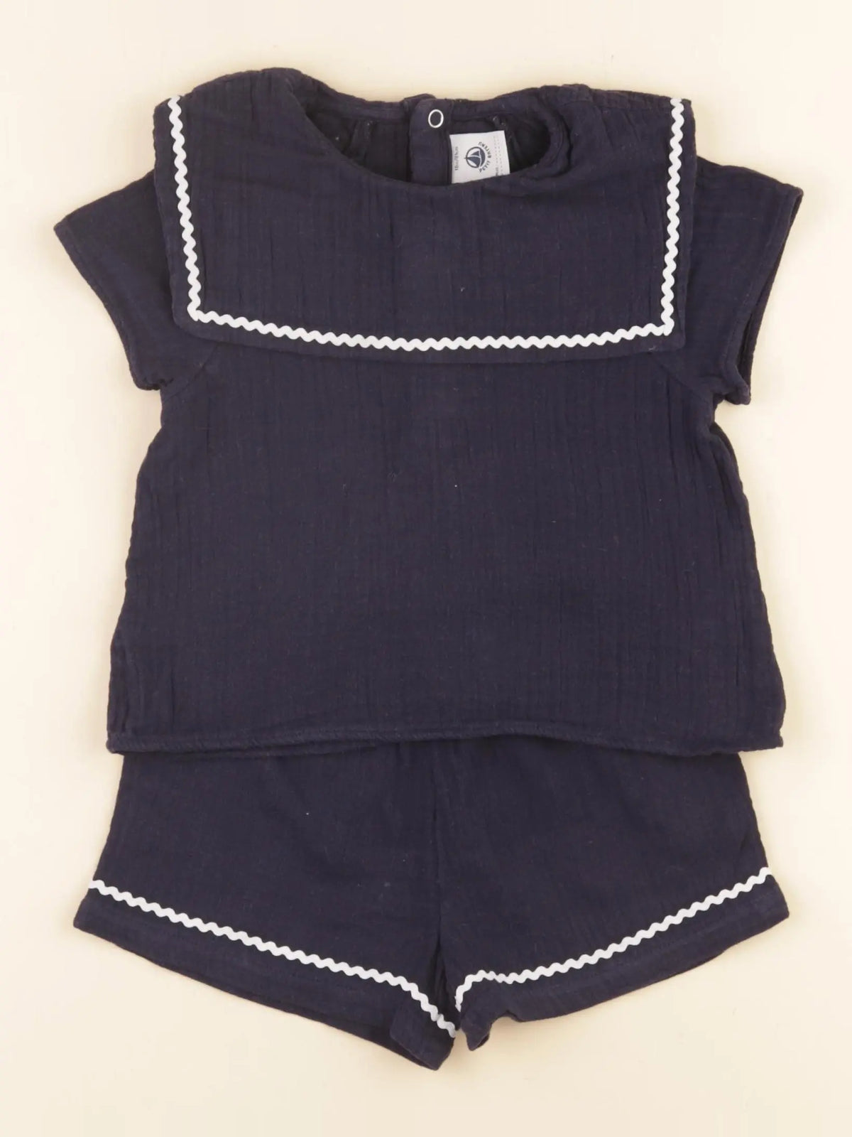 Petit Bateau - ensemble bleu - 18 mois