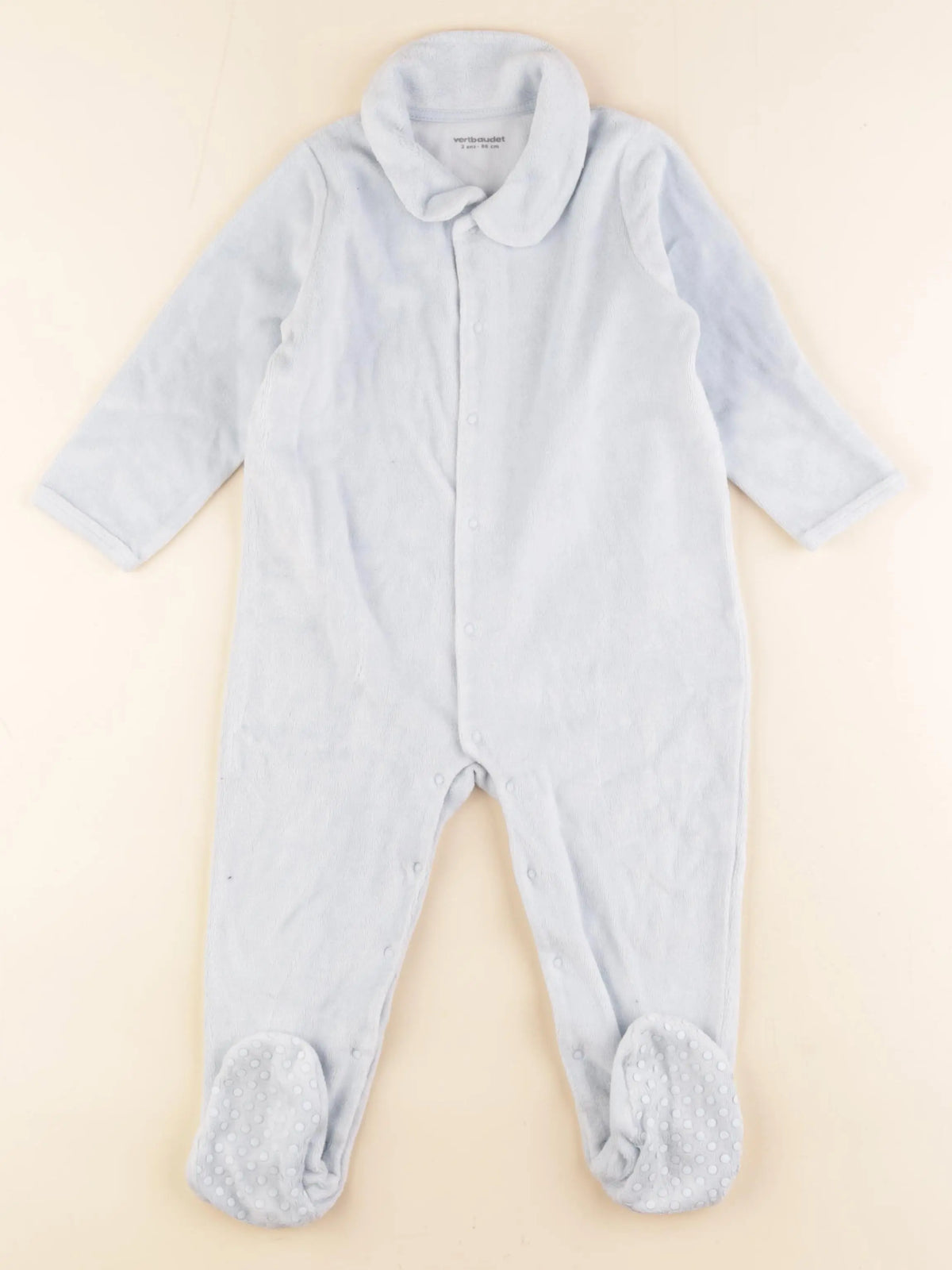 Vertbaudet - pyjama velours bleu - 2 ans
