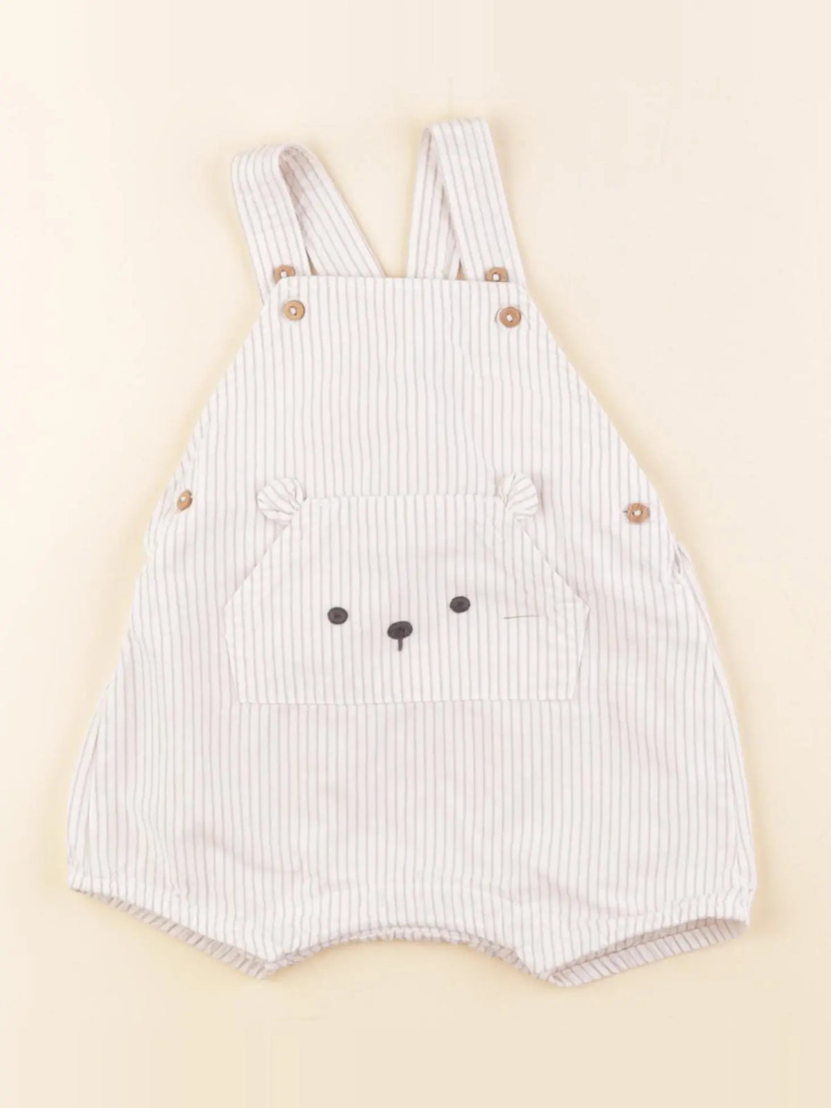 H&M - combinaison beige, blanc - 3 mois