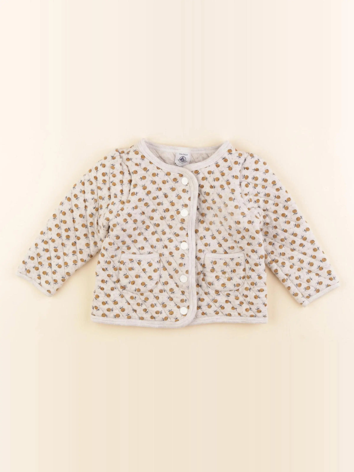 Petit Bateau - sweat beige, marron - 24 mois