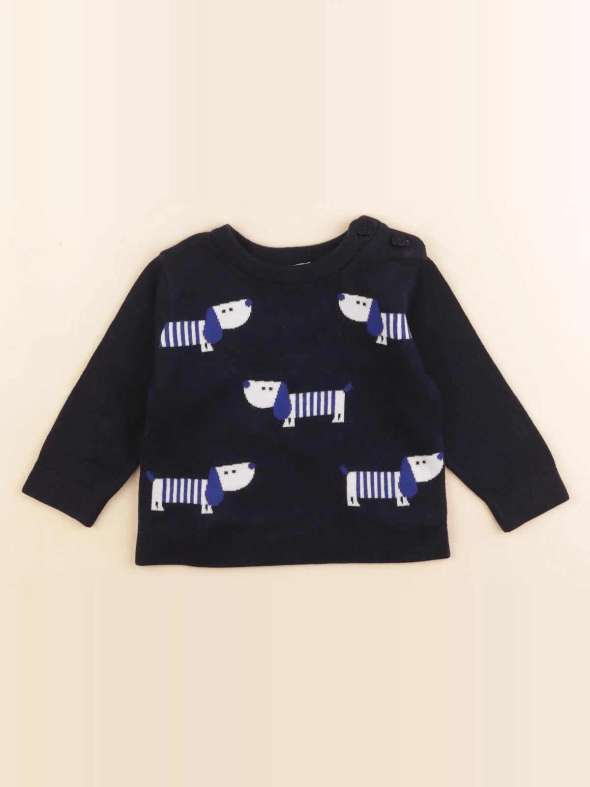 Jacadi - pull bleu - 12 mois
