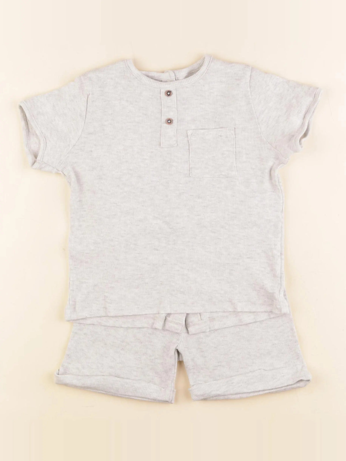 Vertbaudet - pyjama coton gris - 36 mois