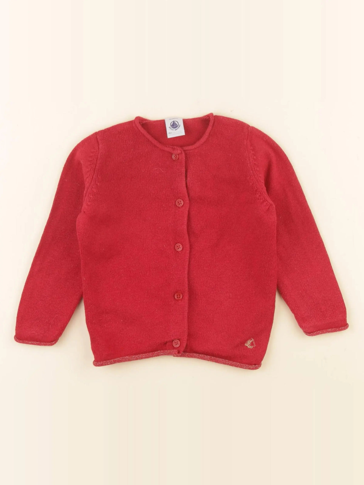 Petit Bateau - gilet rouge - 18 mois