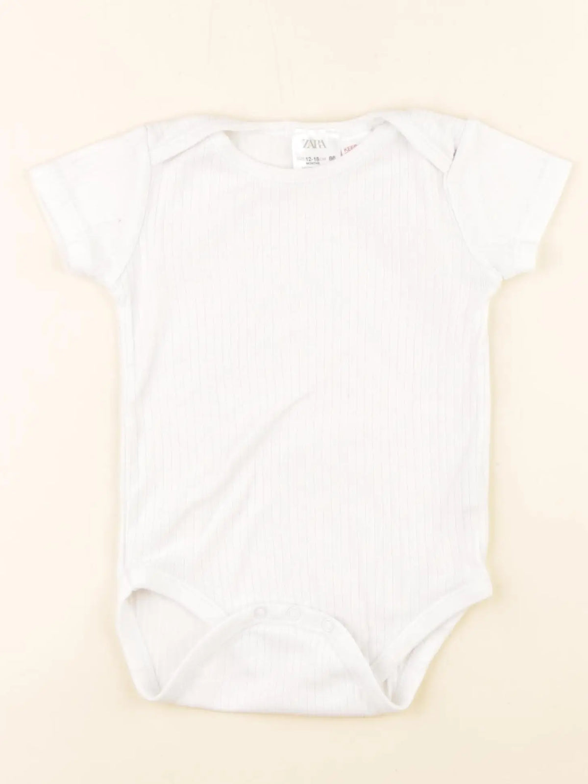 Zara - body coton blanc - 12/18 mois