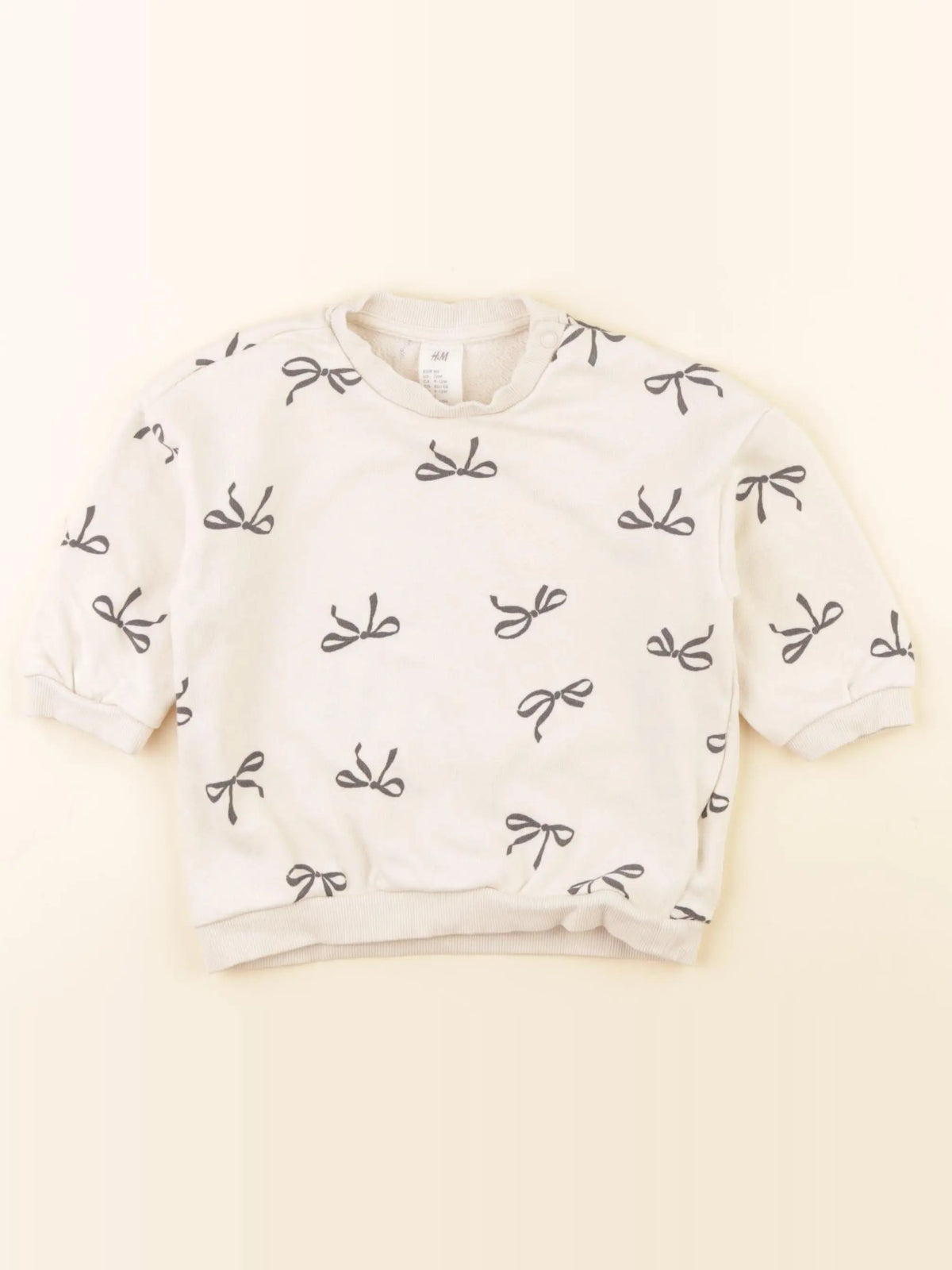 H&M - sweat beige - 9/12 mois