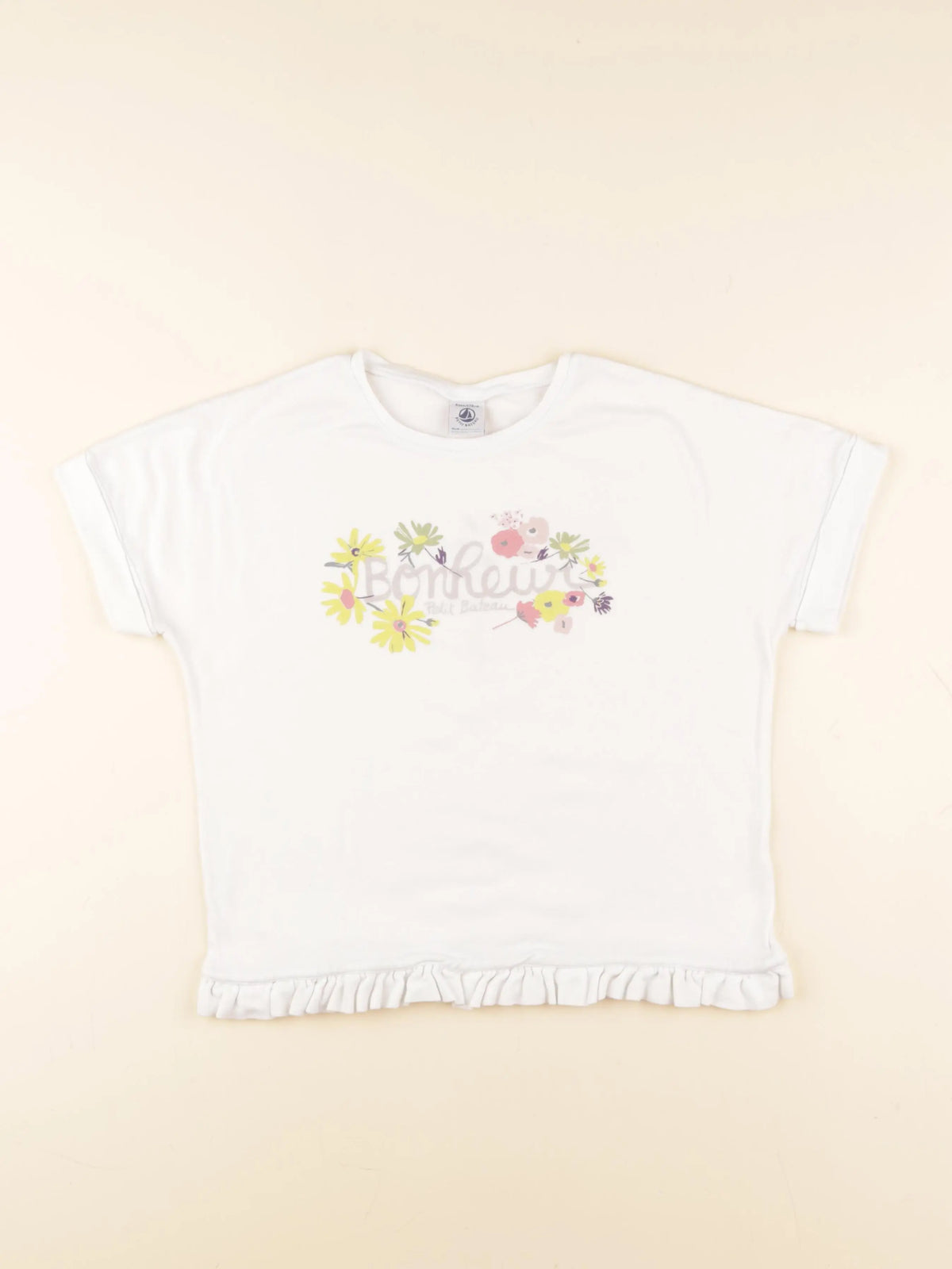 Petit Bateau - tee-shirt blanc - 8 ans