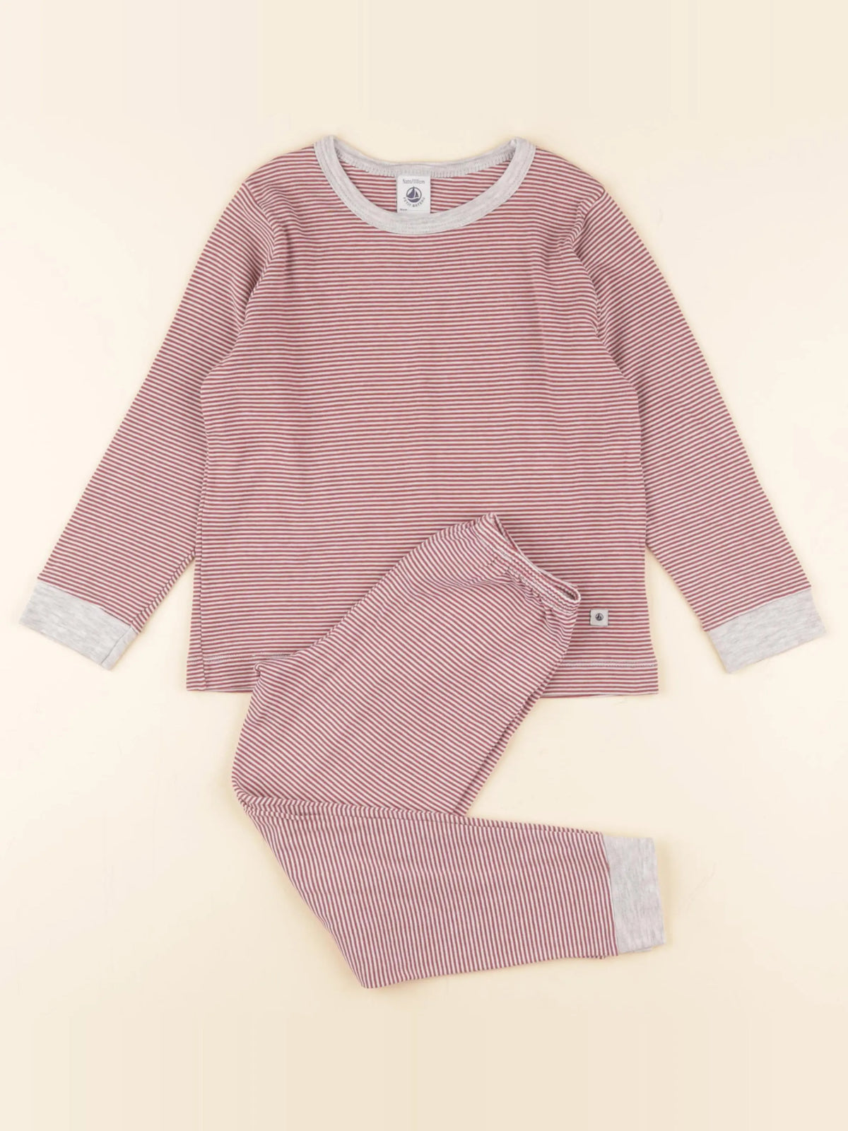 Petit Bateau - pyjama coton rouge - 5 ans